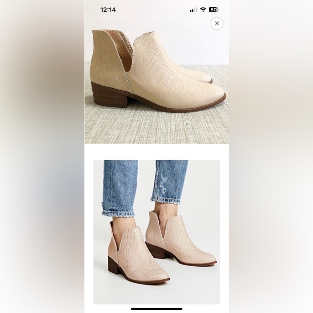 NEW Kaanas Livorno Croc Embossed Ankle Boots